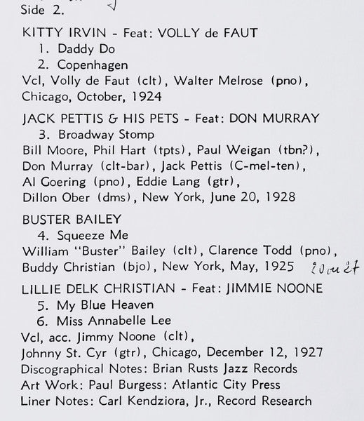 Hot Clarinets 1924-1929