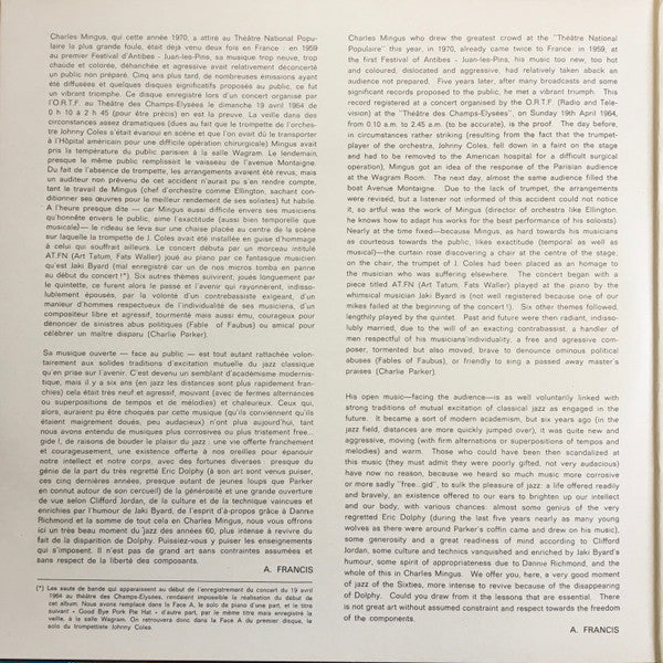 Release: The Great Concert Of Charles Mingus-Vinyl-France-1970-30 AM 003-004-005-14981419