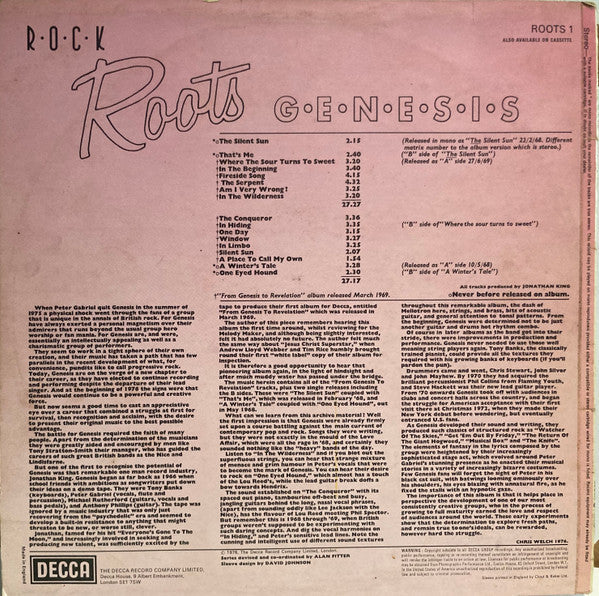 Release: From Genesis To Revelation-Vinyl-UK-1976-ROOTS 1, ROOTS.1-23502338