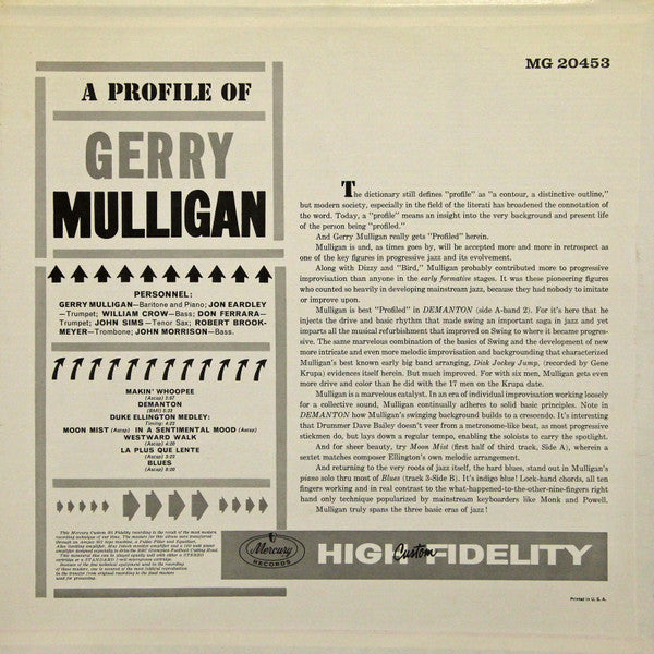 Master Release: A Profile Of Gerry Mulligan by Gerry Mulligan