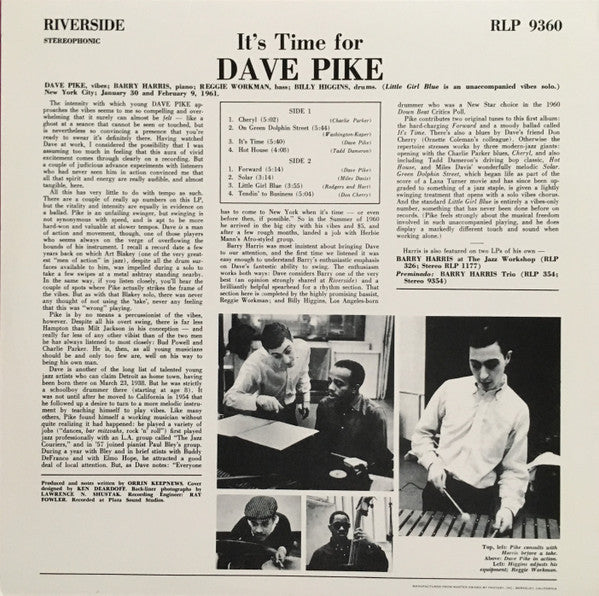Release: It's Time For Dave Pike-Vinyl-US-None-RLP-9360, RLP 9360-12207806