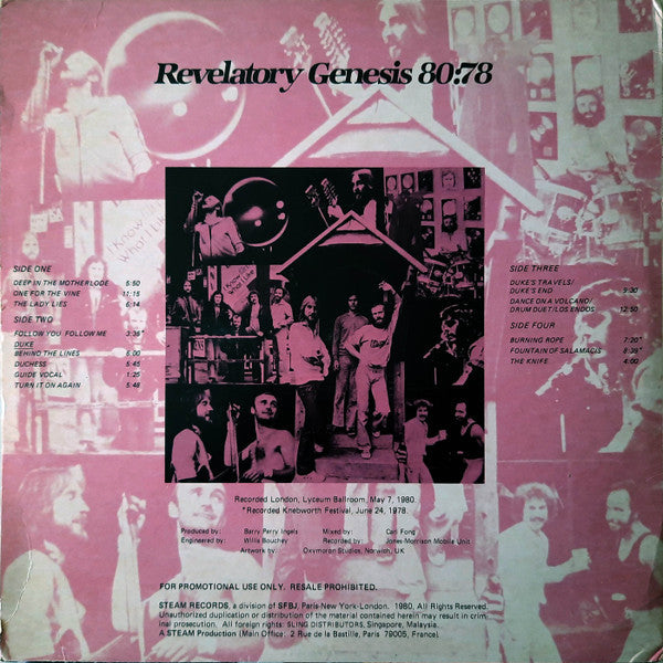 Master Release: "Genesis" Concert (Live At The Lyceum Ballroom, London 7 May 1980) by Genesis