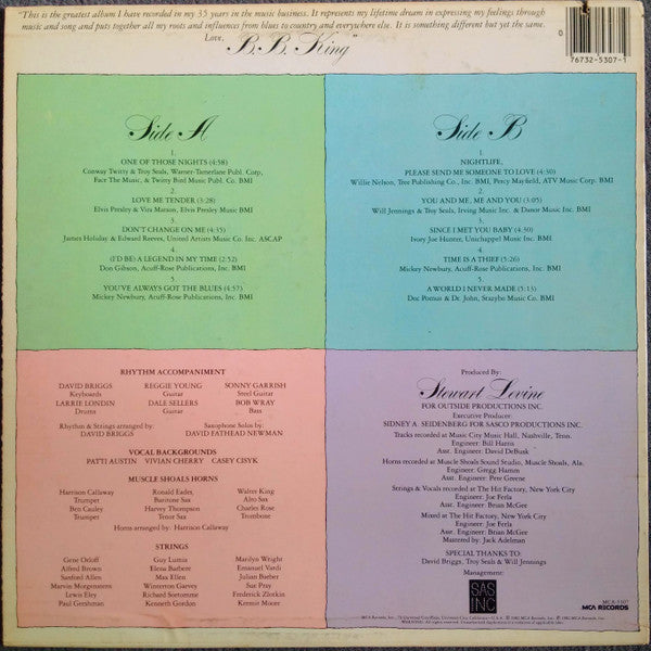 Release: Love Me Tender-Vinyl-US-1982-MCA-5307-11236767