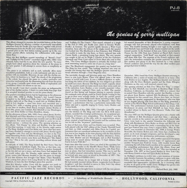 The Genius Of Gerry Mulligan