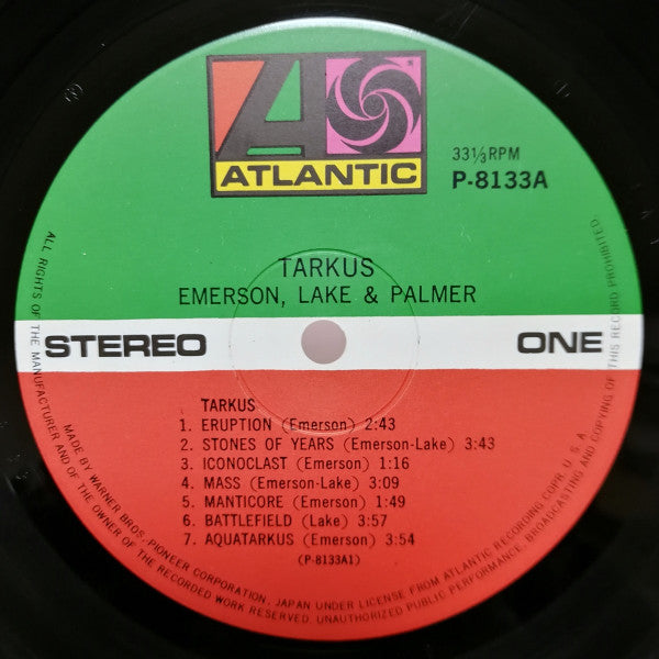 Release: Tarkus-Vinyl-Japan-1971-P-8133A-14588286