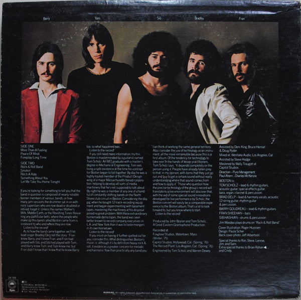 Release: Boston-Vinyl-US-1976-JE 34188, 34188-18235417