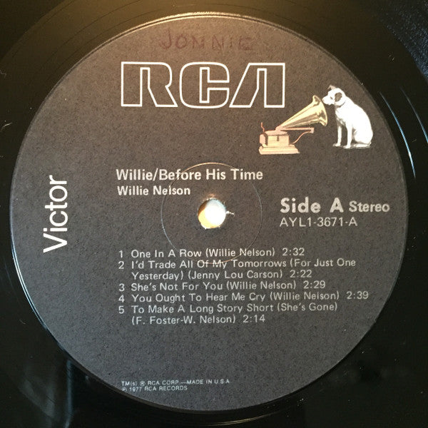 Release: Willie - Before His Time-Vinyl-US-1980-AYL 1-3671-18299467