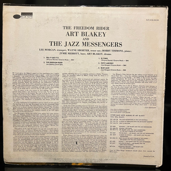Master Release: The Freedom Rider by Art Blakey & The Jazz Messengers