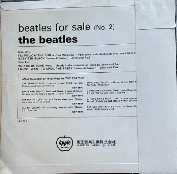 Master Release: Beatles For Sale (No. 2) by The Beatles