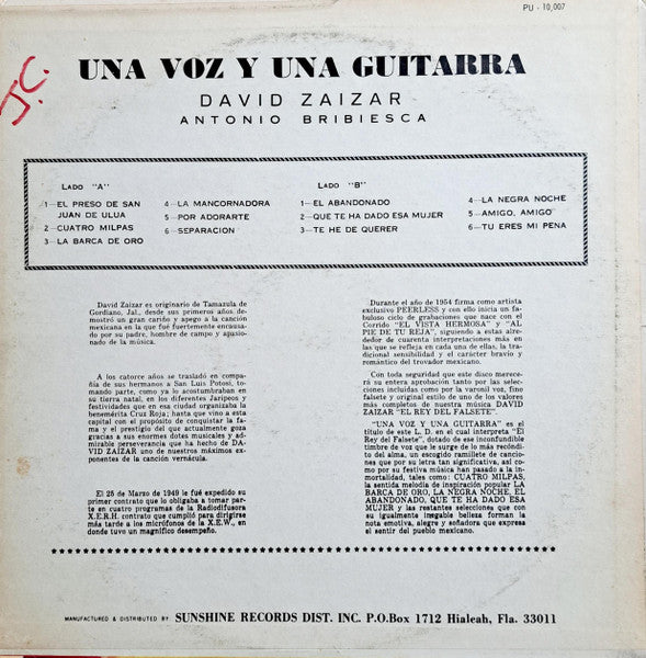 Una Voz...Y Una Guitarra