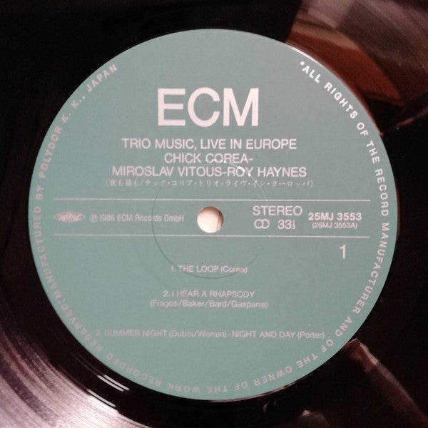 Trio Music, Live In Europe