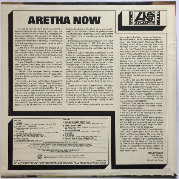 Master Release: Aretha Now by Aretha Franklin