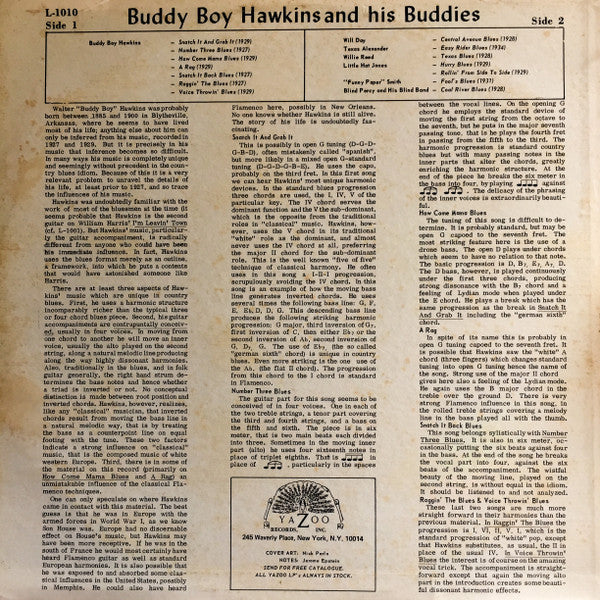 Release: Buddy Boy Hawkins & His Buddies 1927 - 1934-Vinyl-US-None-L-1010-11457309