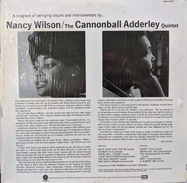 Release: Nancy Wilson / Cannonball Adderley-Vinyl-US-1973-SM-1657-13496215