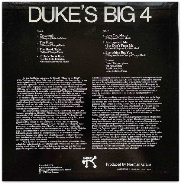 Release: Duke's Big 4-Vinyl-Japan-1975-MTF 1001-25524199
