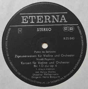 Master Release: Zigeunerweisen Für Violine Und Orchester Op. 20 / Konzert Für Violine Und Orchester Nr. 1 D-dur Op. 6 by Pablo de Sarasate
