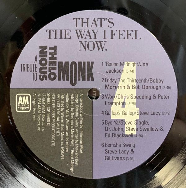 That's The Way I Feel Now - A Tribute To Thelonious Monk