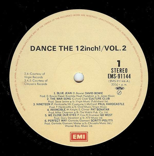 Release: Dance The 12inch! Vol.1-Vinyl-Japan-1985-EMS-91144-12823179