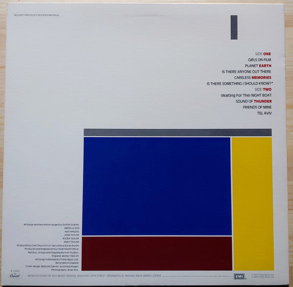 Release: Duran Duran-Vinyl-US-1983-R-134452-15763793