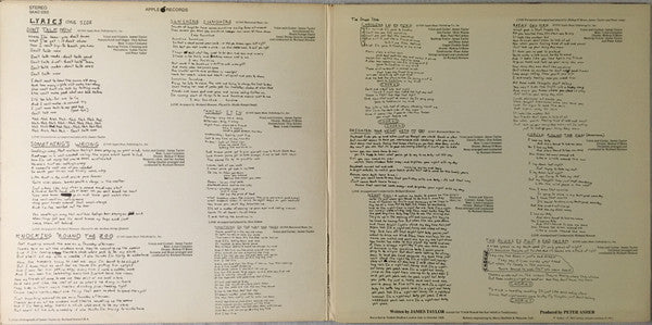 Release: James Taylor-Vinyl-US-1969-SKAO 3352, SKAO-3352, SAPCOR 3-11050523