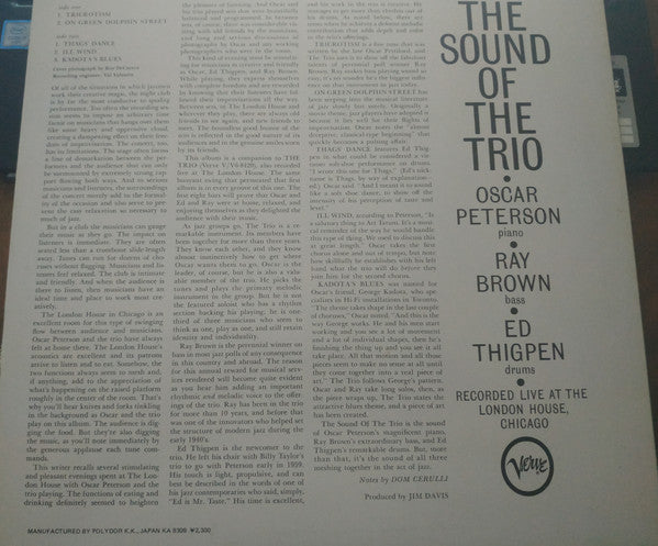Release: The Sound Of The Trio-Vinyl-Japan-1983-23MJ 3254-19188121