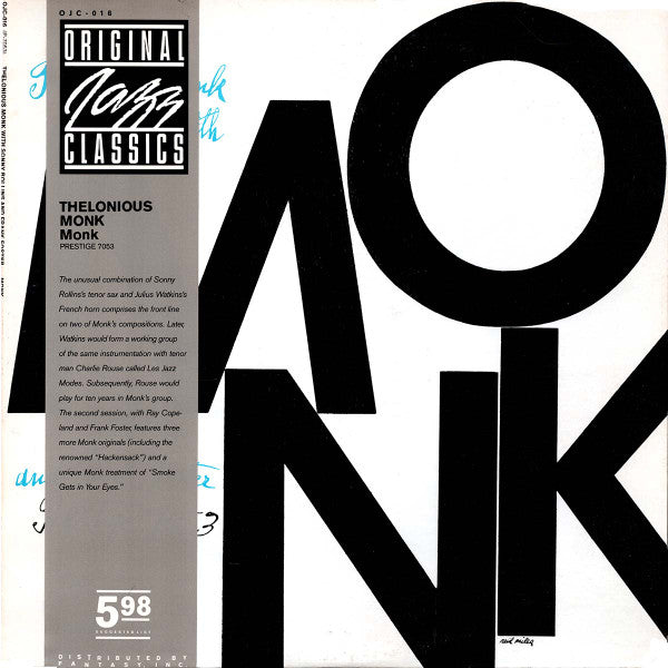 Release: Thelonious Monk-Vinyl-US-1982-P-7053, OJC-016-20325241