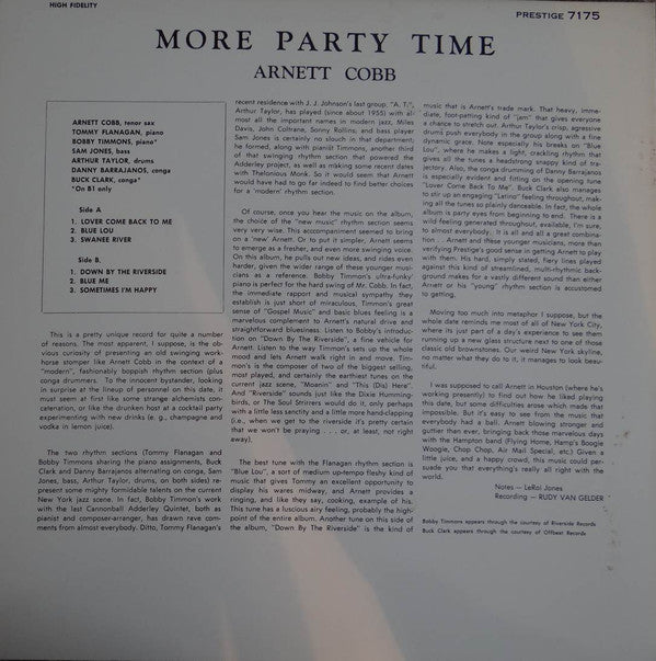 Master Release: More Party Time by Arnett Cobb