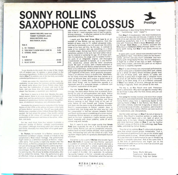 Release: Saxophone Colossus-Vinyl-Japan-1973-LPR-8850-17110749