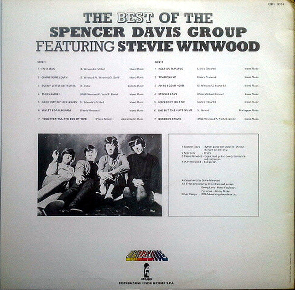 Release: The Best Of The Spencer Davis Group Featuring Stevie Winwood-Vinyl-Italy-None-ORL 8014-11331755
