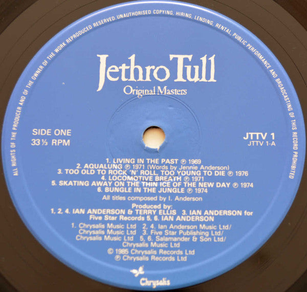 Release: Original Masters-Vinyl-UK-1985-JTTV 1-11205541