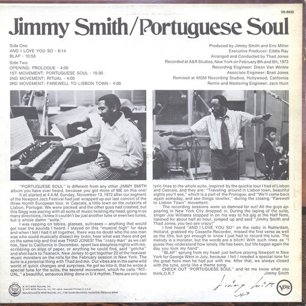 Master Release: Portuguese Soul by Jimmy Smith