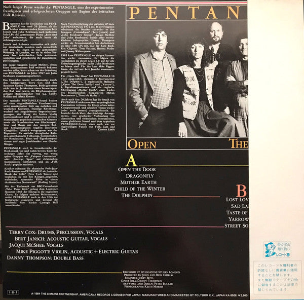Master Release: Open The Door by Pentangle