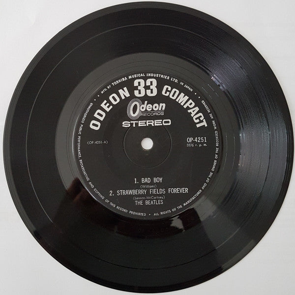 Release: Bad Boy / Strawberry Fields Forever / Penny Lane / Good Day Sunshine-Vinyl-Japan-1967-OP-4251-12155399