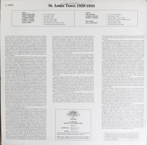 Master Release: St. Louis Town 1927-1932 by Various