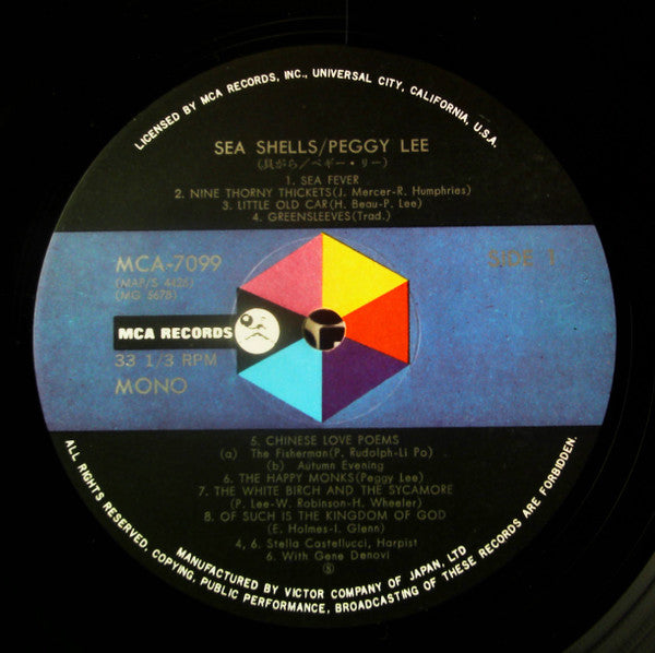 Release: Sea Shells-Vinyl-Japan-None-MCA-7099-27253842