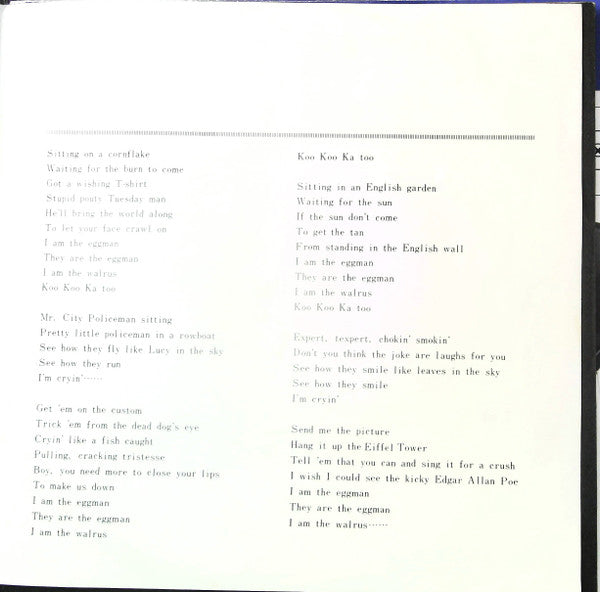 Hello Goodbye = ハロー・グッドバイ /   I Am The Walrus  = アイ・アム・ザ・ヴォルラス