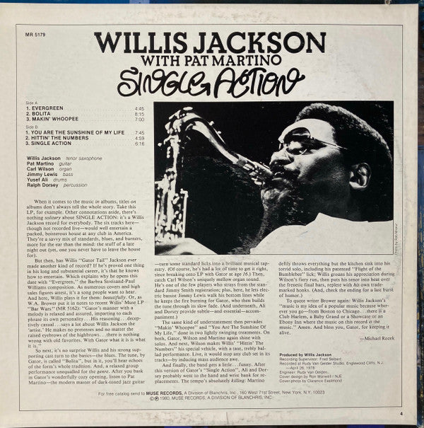 Master Release: Single Action by Willis Jackson