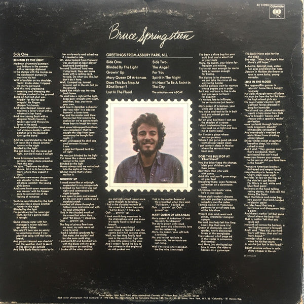 Release: Greetings From Asbury Park, N.J.-Vinyl-US-1973-KC 31903-13690802
