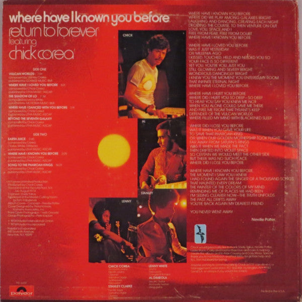 Release: Where Have I Known You Before-Vinyl-US-1974-PD 6509-27802446