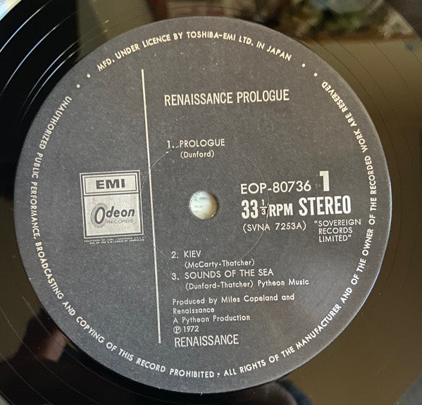 Release: Prologue-Vinyl-Japan-1972-EOP-80736-18767509