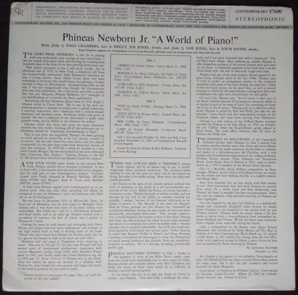 Release: A World Of Piano !-Vinyl-US-1962-S7600-15198095