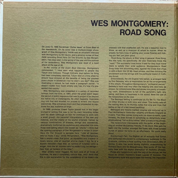 Release: Road Song-Vinyl-US-1968-SP 3012, SP 3012-13905001