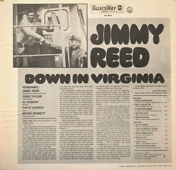 Release: Down In Virginia-Vinyl-US-1969-BLS-6024-12577926