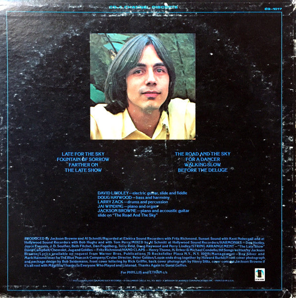 Master Release: Late For The Sky by Jackson Browne