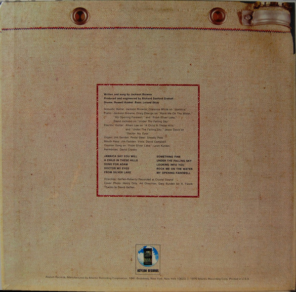 Release: Jackson Browne-Vinyl-US-1975-SD 5051-15997671
