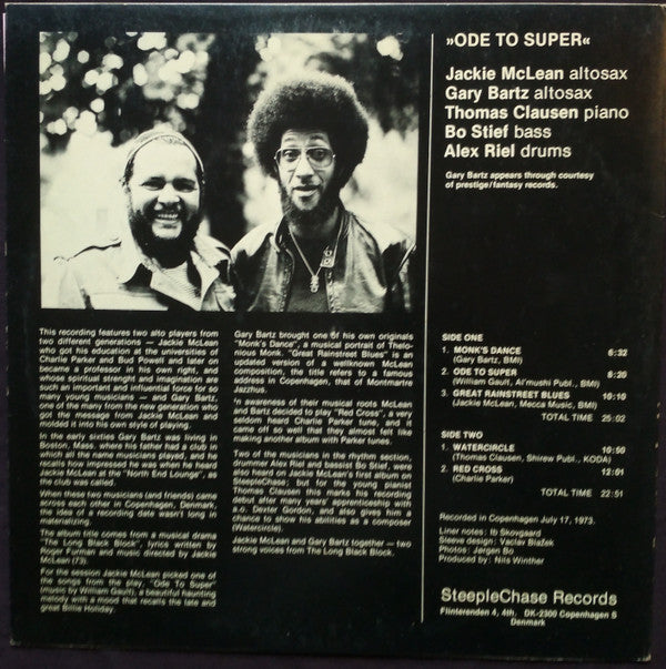 Master Release: Ode To Super by Jackie McLean