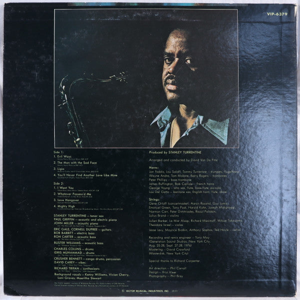 Master Release: The Man With The Sad Face by Stanley Turrentine