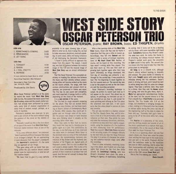 Release: West Side Story-Vinyl-US-None-V6-8454-10029996