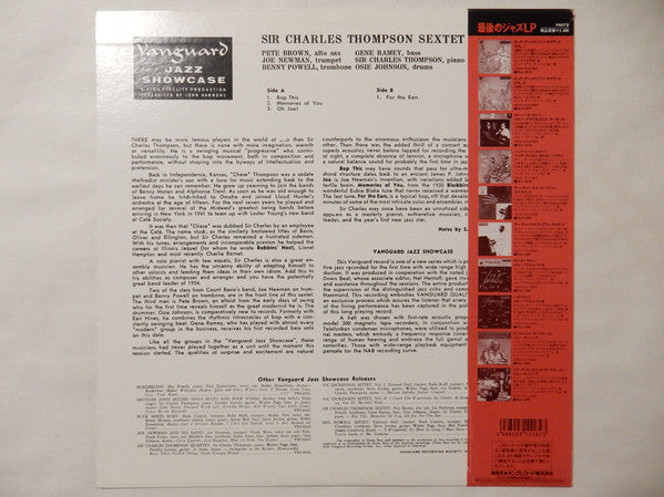 Release: Sir Charles Thompson Sextet-Vinyl-Japan-1991-KIJJ-2080-21173863