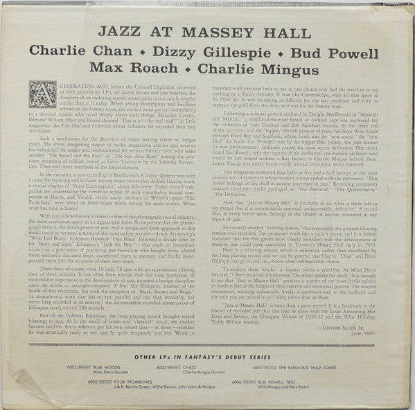 Jazz At Massey Hall